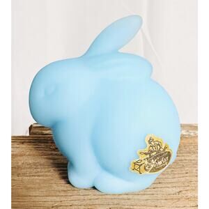 Fenton Blue Satin Glass Bunny